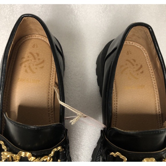 Sam & Libby Women's Black Rylan Lug Sole Loafer Low Top Slip-On 8.5 NEW - Picture 6 of 16